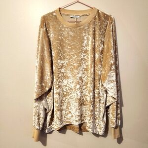 Zara Trafaluc Crushed Velvet Sweatshirt